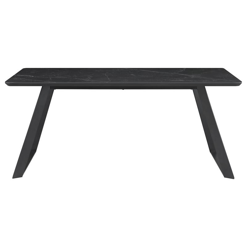 Smith Rectangular 71-inch Ceramic Top Dining Table Black