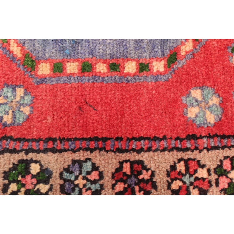 ECARPETGALLERY Hand-knotted Konya Anatolian Red Wool Rug - 3'10 x 7'3