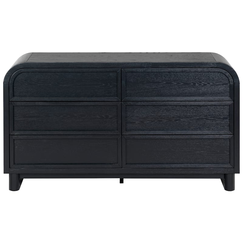SAFAVIEH Couture Dinah 6 Drawer Wood Dresser - Black