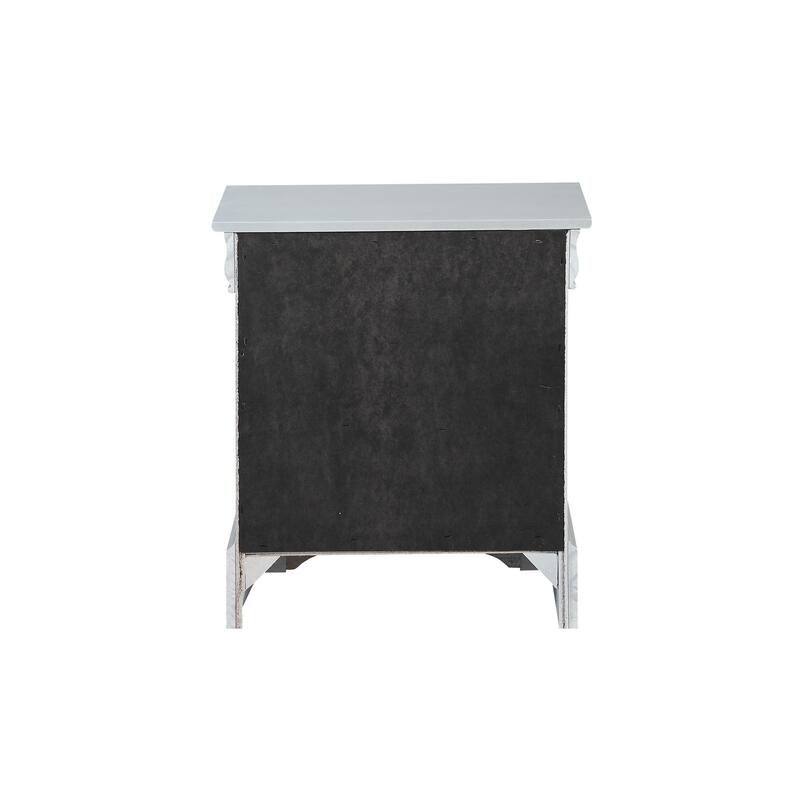 Transitional Style Wooden Nightstand with 2 Drawers