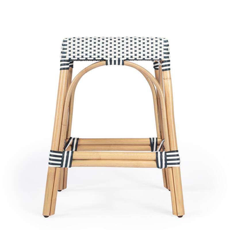 Robias 24.5" Rattan Rectangular Counter Stool