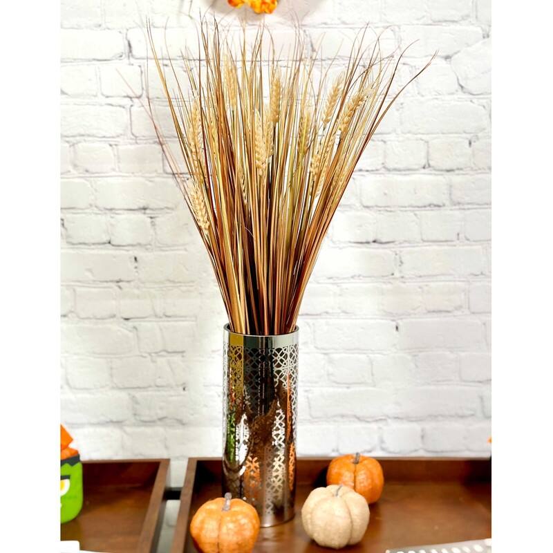 Realistic Faux 28 Inch Wheat Grass For Fall decor, Set of 2 - ABN3B001-GLD-2