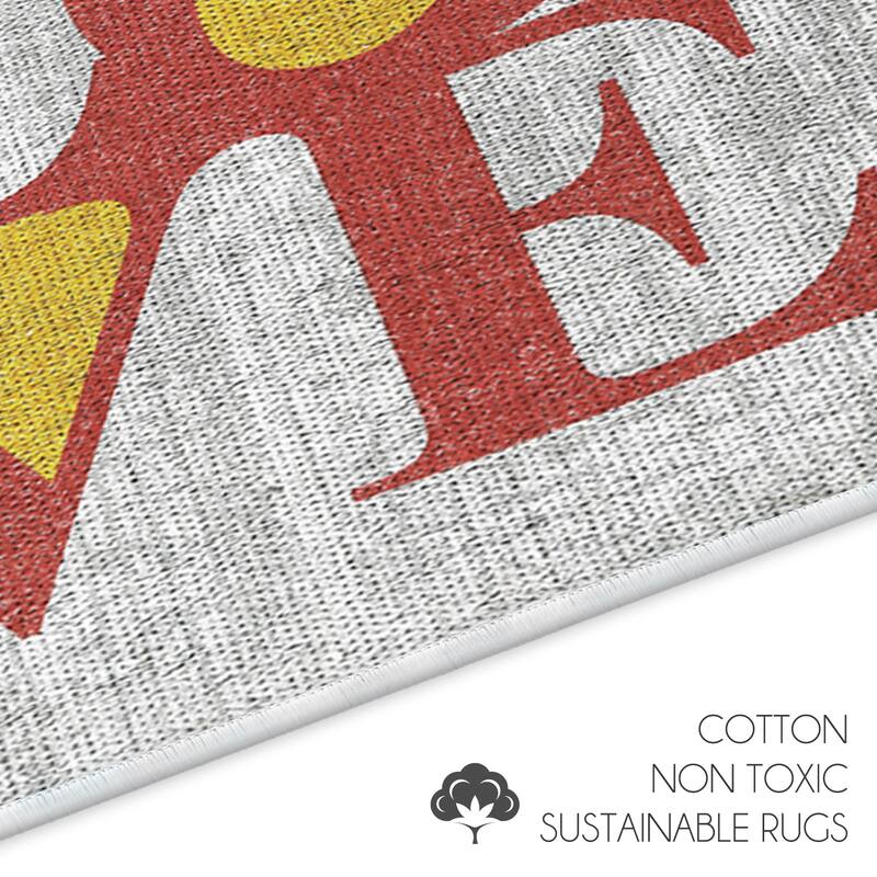 Toilet Mat Set - 2-Piece Designer Print Bathroom Contour Rugs Combo - Non Slip, Soft Cotton & Absorbent Floor Carpets