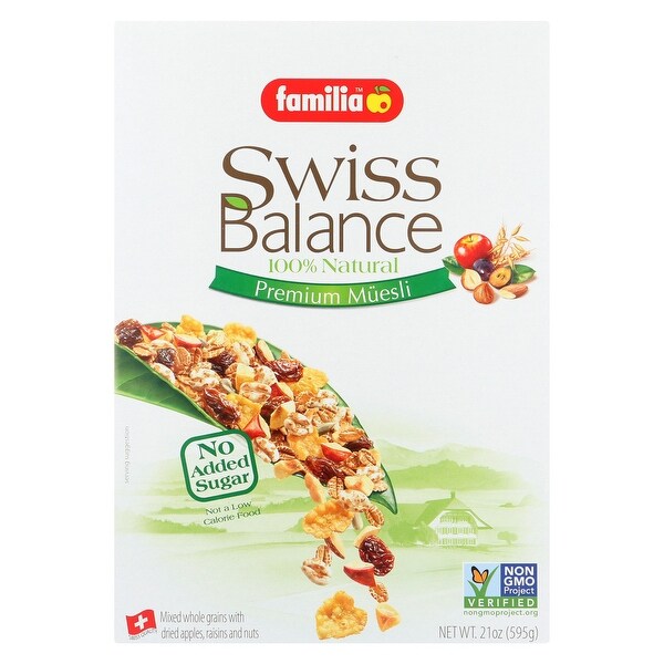 Familia Muesli Cereal - Sugar Free - Case of 6 - 21 oz.