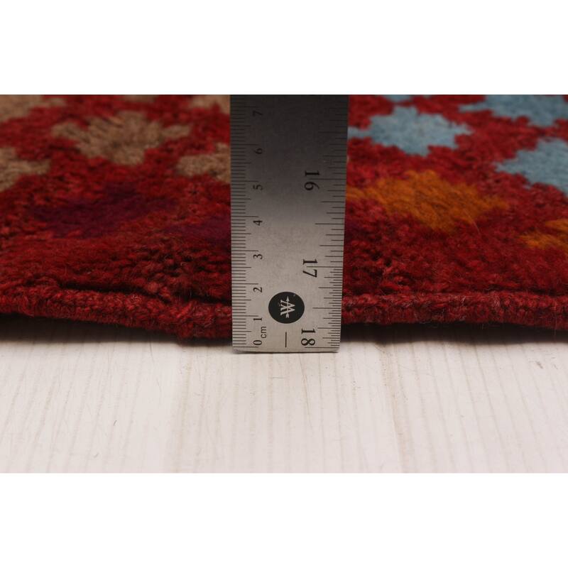 ECARPETGALLERY Hand-knotted Akhjah Red Wool Rug - 6'10 x 9'2