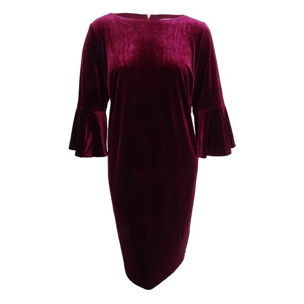 calvin klein plus size bell sleeve dress