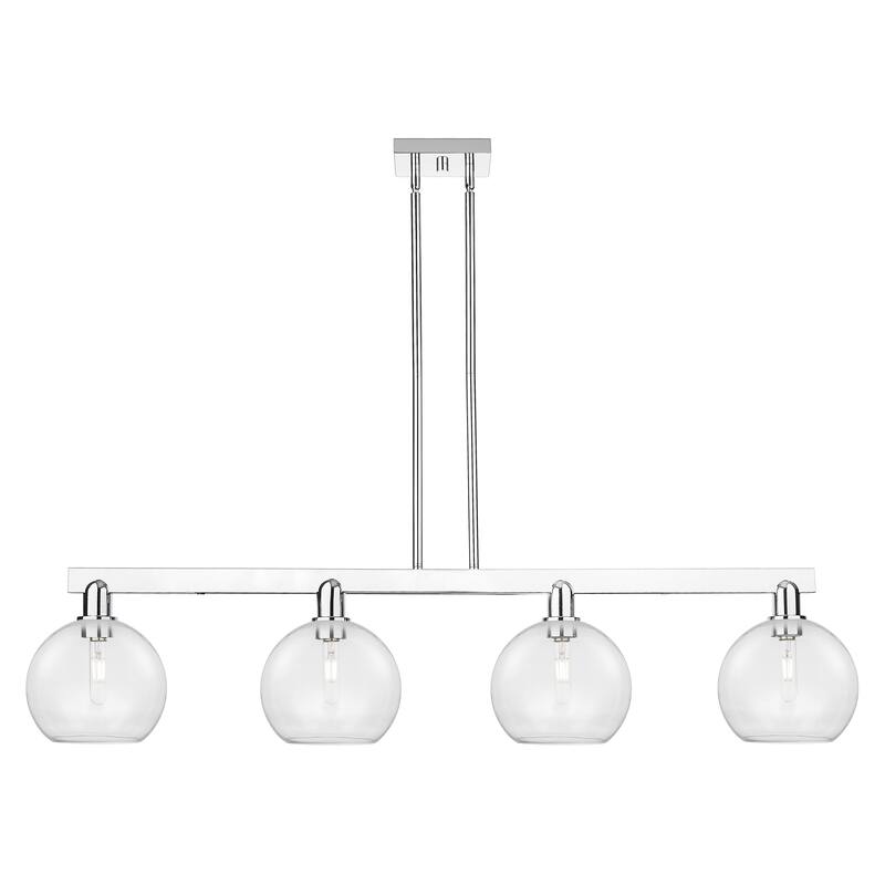 Innovations Lighting Endless Possibilities Arcadia - Athens - 4 Light 51" Stem Hung Island Light - Clear/Polished Nickel