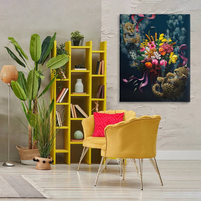 Stupell Bouquet with Leopards Underwater Canvas Wall Art Design By Heather Gauthier