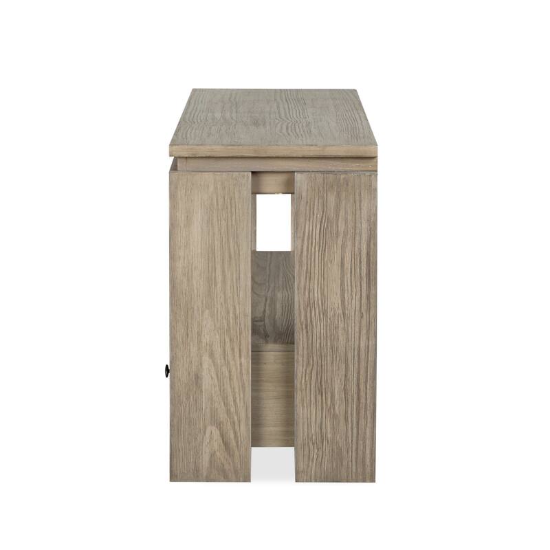 Magnussen Home Conrad Stone Harbor Grey Rectangular Sofa Table - 54''W x 17''D x 28''H