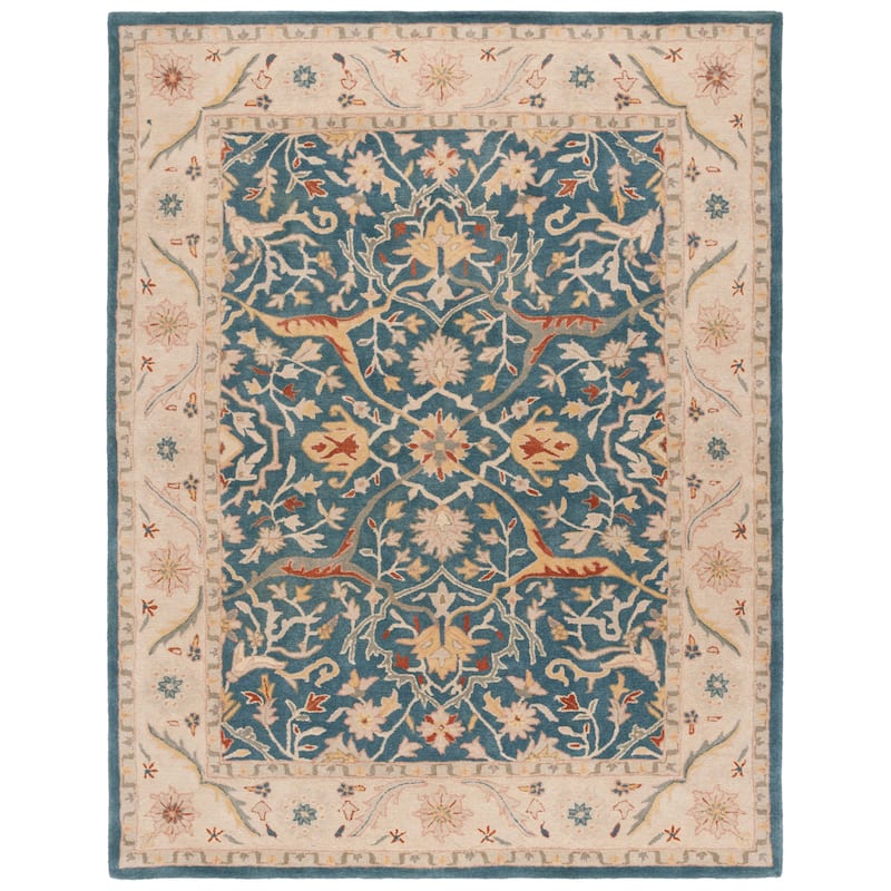 SAFAVIEH Handmade Antiquity Loana Traditional Oriental Wool Rug - 9'6" x 13'6" - Blue
