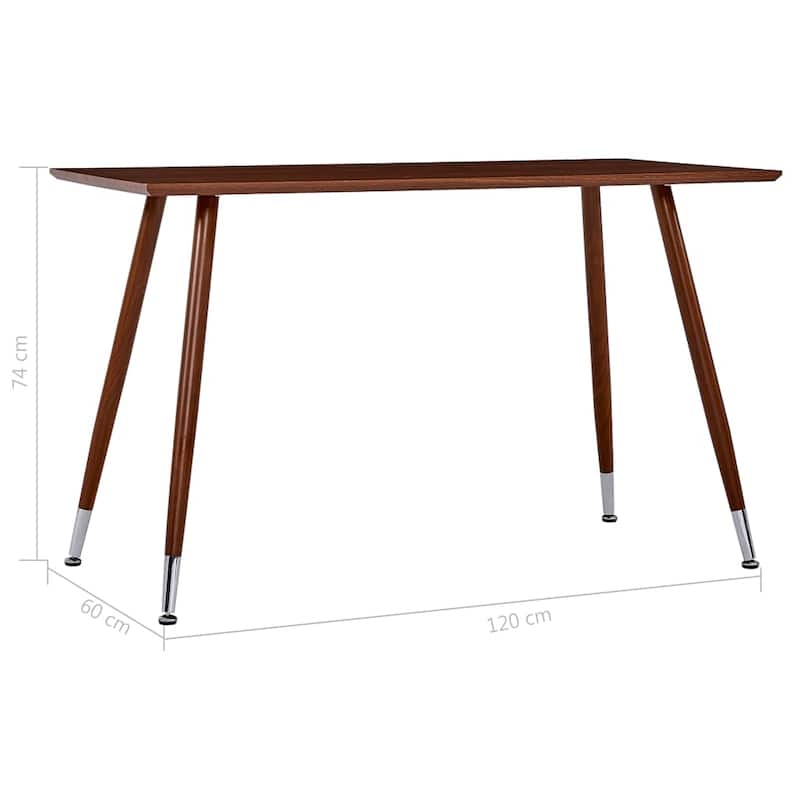 vidaXL Dining Table Brown 47.2"x23.6"x29.1" MDF