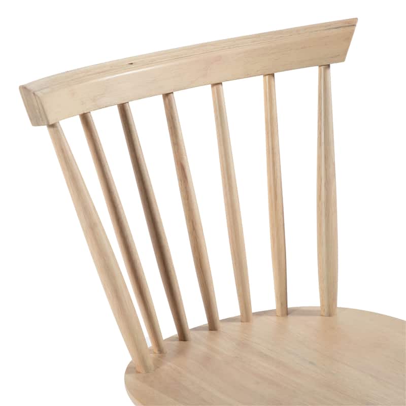 Furniture of America Zailen Mid-Century Modern 5-Piece White Oak Wood Extendable Dining Table Set