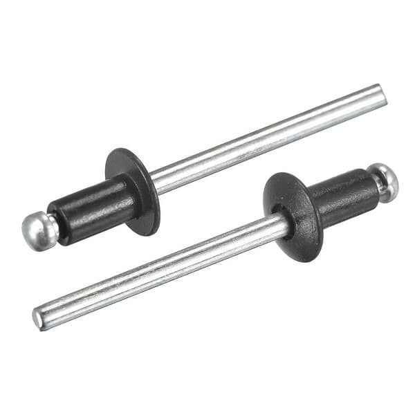 Blind Rivets, Aluminum Open End Flat Round Head Rivet, 100 Pcs Bed