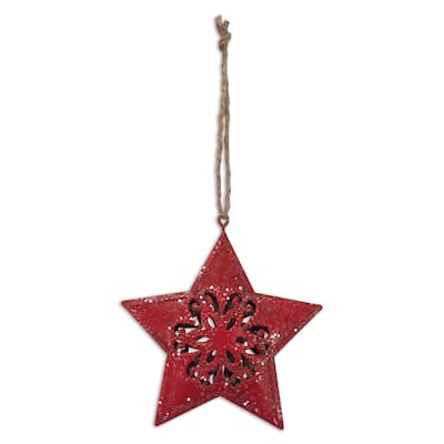 Red Star Ornament, Set of 6