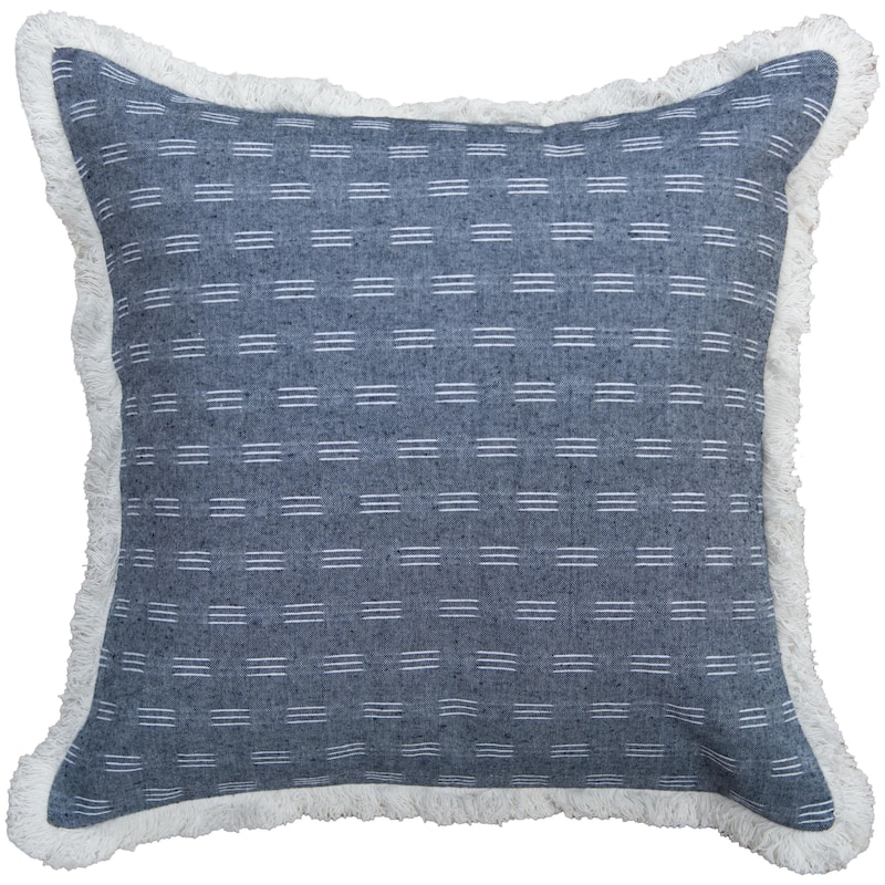 Rizzy Home Drop Stitched Woven Throw Pillow