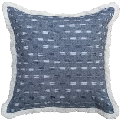Rizzy Home Drop Stitched Woven Throw Pillow