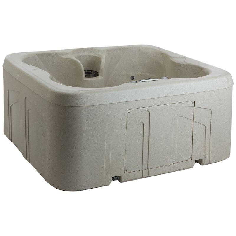 Lifesmart LS100 4-Person 13-Jet 110v Plug and Play Spa with Underwater LED Light - Sand
