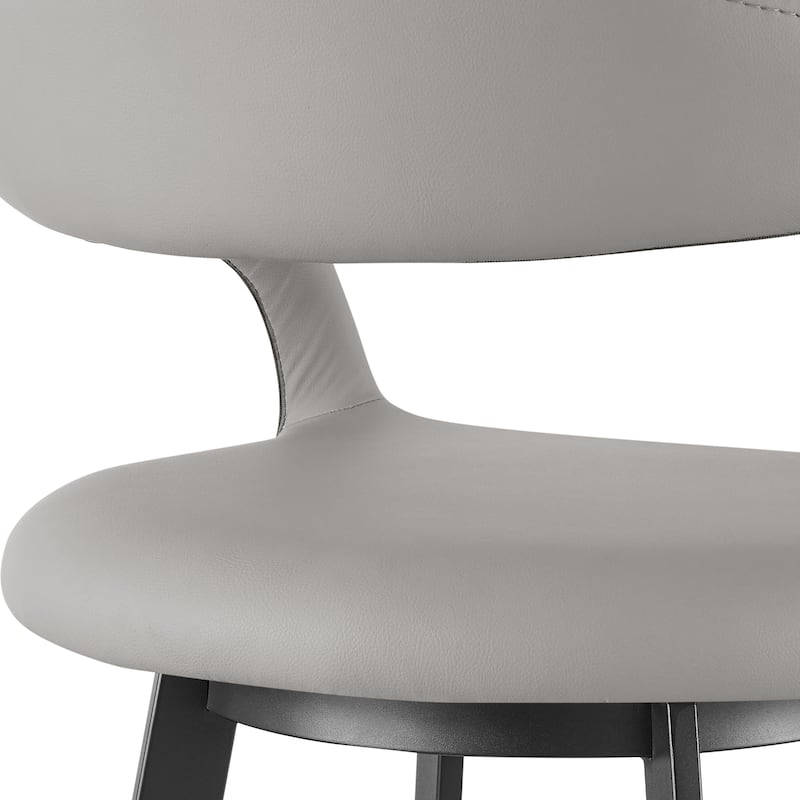Ramona Modern Swivel Bar Stool, Upholstered Counter Height Chair with Iron Frame