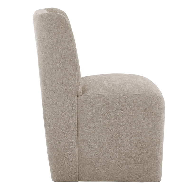 Spruce & Spring Iris Modern Upholstered Fabric Dining Chair with Casters