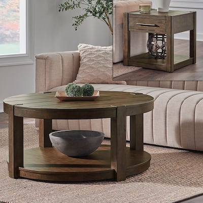 Liberty Furniture Broadmore Round Cocktail Table, Optional End Tables
