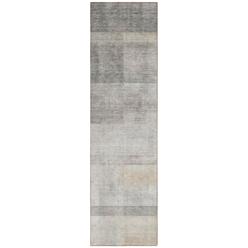 Machine Washable Indoor/ Outdoor Modern Abstract Chantille Rug