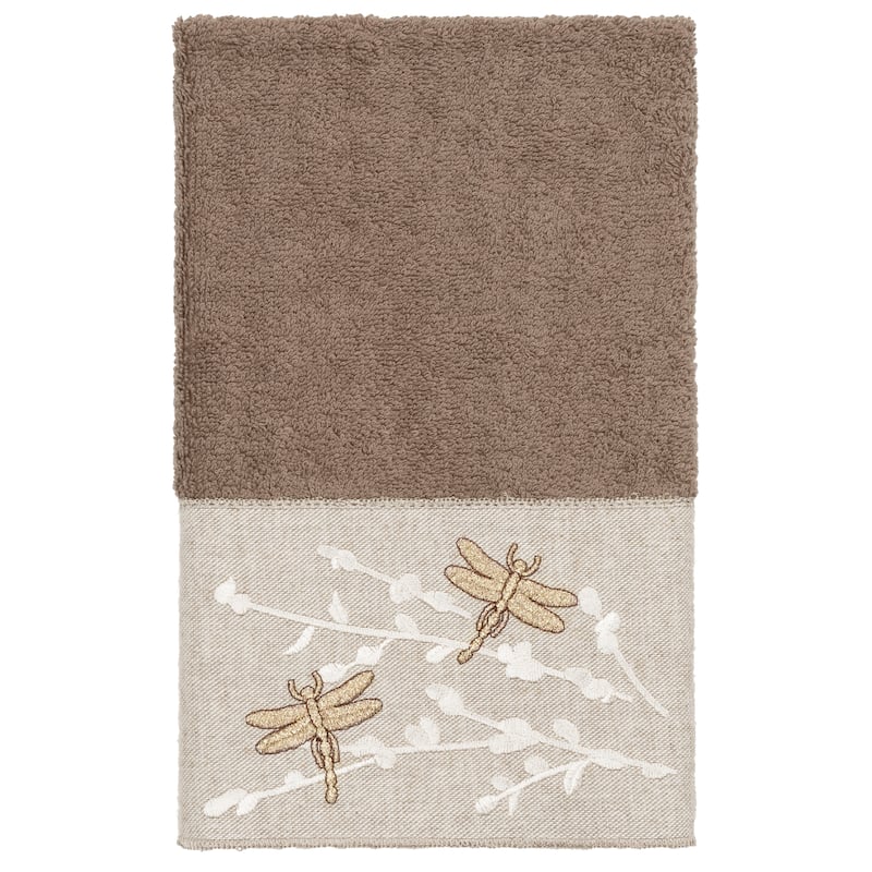 Authentic Hotel and Spa 100% Turkish Cotton Braelyn 3PC Embellished Towel Set