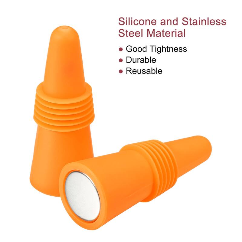8Pcs Wine Stoppers Silicone Beverage Bottle Sealer Caps Reusable Cover