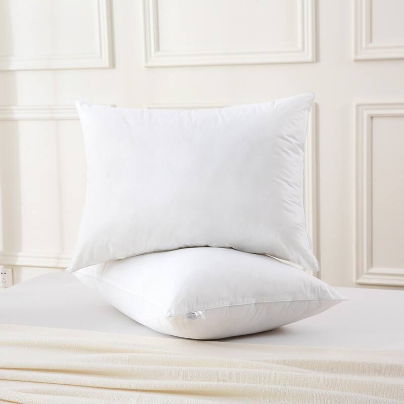Royal Velvet White Goose Feather Down Blend Pillow, Set of 2 - King