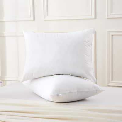 Royal Velvet White Goose Feather Down Blend Pillow, Set of 2