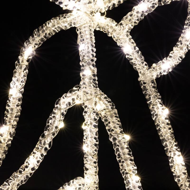 LED Lighted Icy Reindeer Christmas Yard Decoration - 34.25" Silver Wire - Warm White