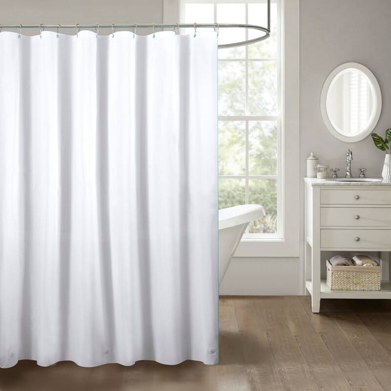 Peva 6 Gauge Shower Curtain Liner - White