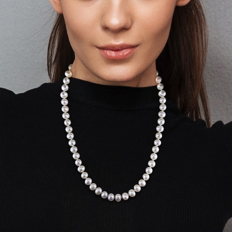 Miadora 6.5-7mm Cultured Freshwater Pearl 18" Strand with Sterling Silver Clasp