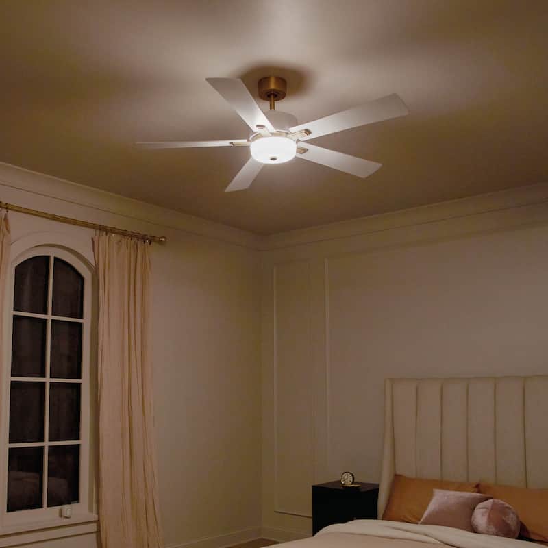Kichler Lighting Icon 56 inch Integrated LED Indoor White Ceiling Fan