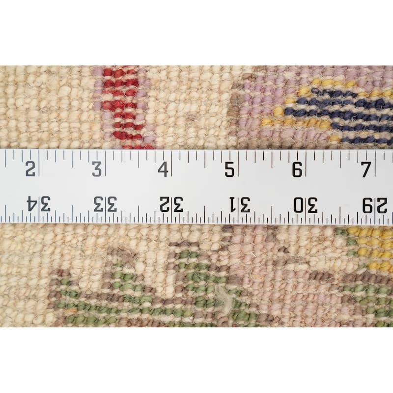 Hand Knotted Oriental 100% Wool Carpet Transitional Floral Navy Blue & Blues Oushak Area Rug - 13' 6'' X 10' 5''