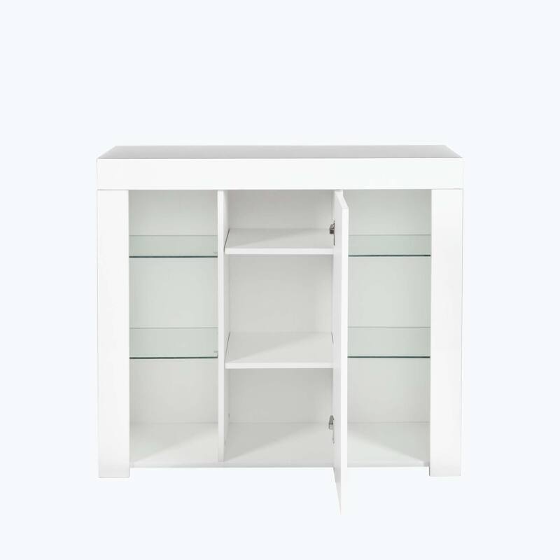 Kitchen Sideboard Cupboard with LED Light,with Drawer and 1 Doors