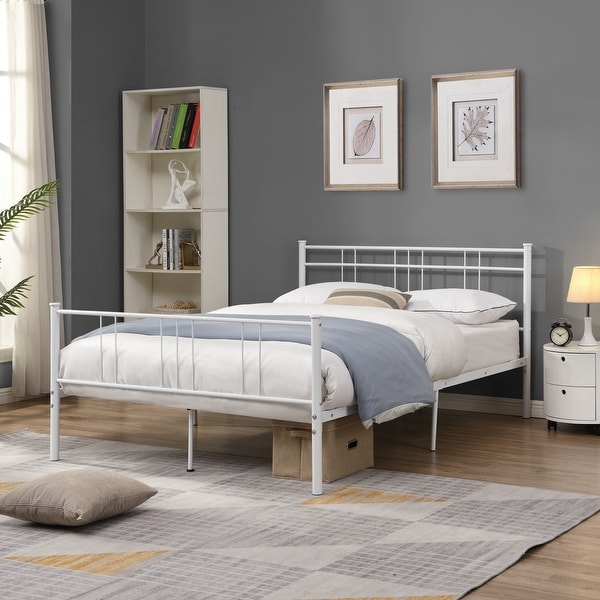 Simple white bed 2025 frame