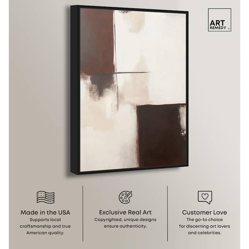 Burgundy and Beige Canvas by Art Remedy