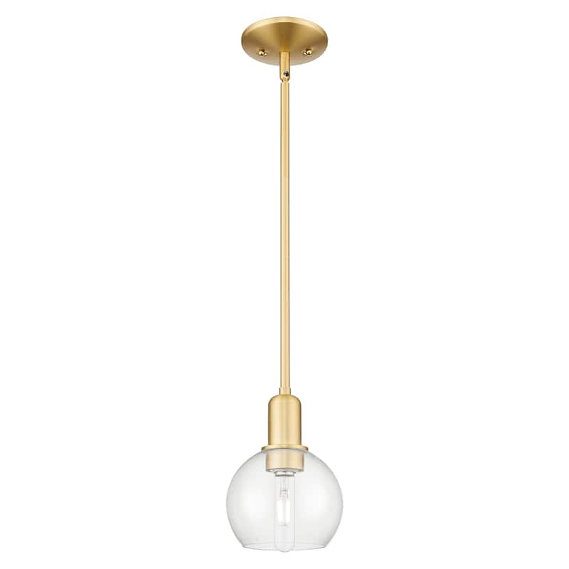 Innovations Lighting Endless Possibilities Arcadia - Athens - 1 Light 6" Stem Hung Mini Pendant - Clear/Satin Gold