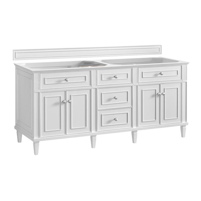 James Martin Vanities Lorelai 72" Double Vanity, Bright White