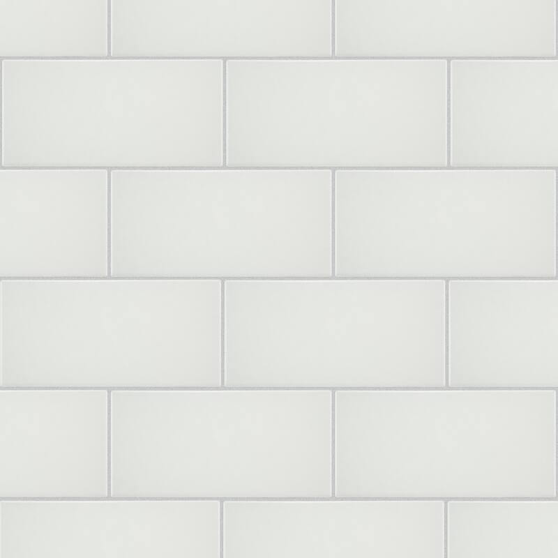 Merola Tile Piscina Brick Matte Blanco 9-5/8" x 19-1/2" Porcelain Floor and Wall Tile