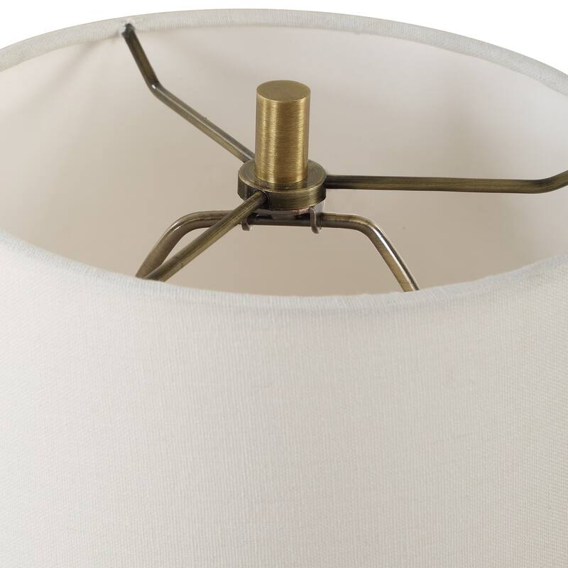 Uttermost Indent Travertine Accent Lamp - 16.25'' H X 9'' W X 9'' D