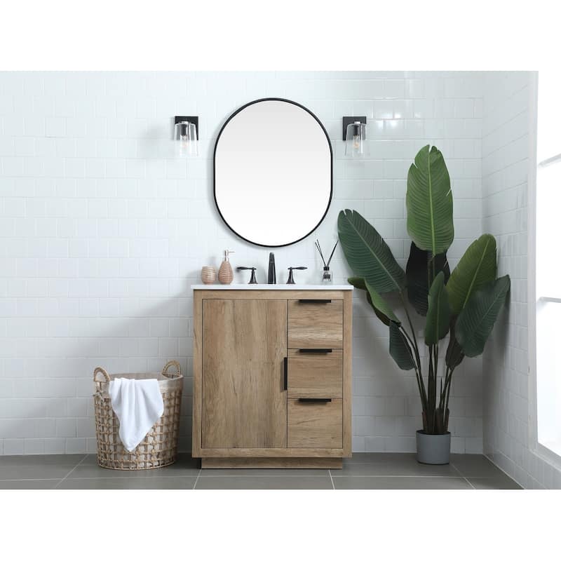Elegant Lighting VF19430 Blake 30" Free Standing Single Basin Vanity