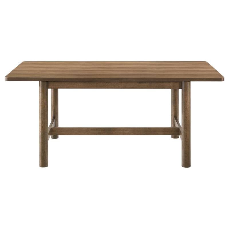 Billie Dining Table, Walnut Brown Veneer Hardwood, Rectangular 71 Inch