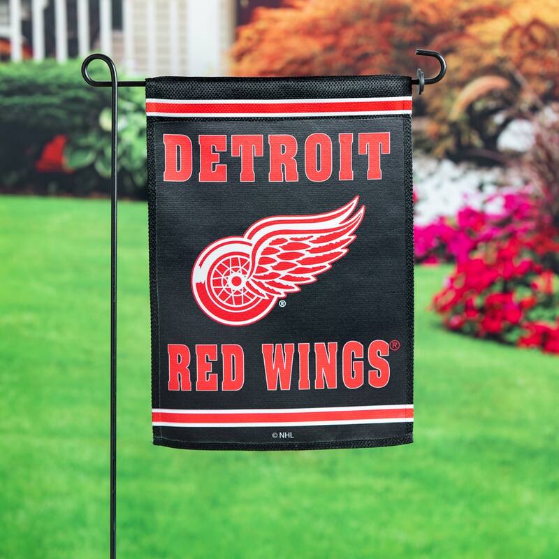 Embossed Suede Flag, Garden Size, Detroit Red Wings