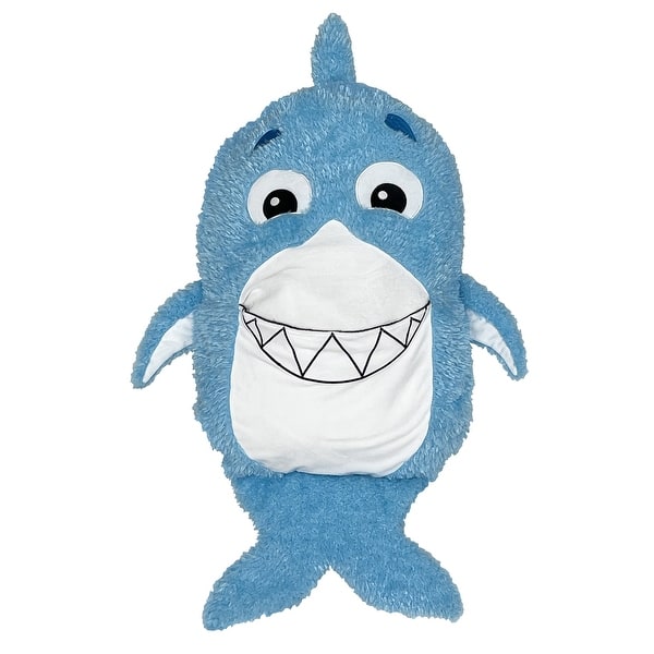 slide 2 of 5, Shamzees: Shark - Blue - Plush Pillow Cover, Soft Huggable Animal Character Blue