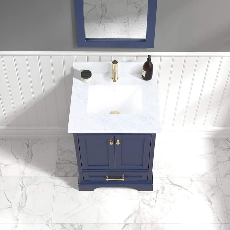 Blossom Copenhagen 24" Solid Wood Bathroom Vanity w/ Marble Top & Sink