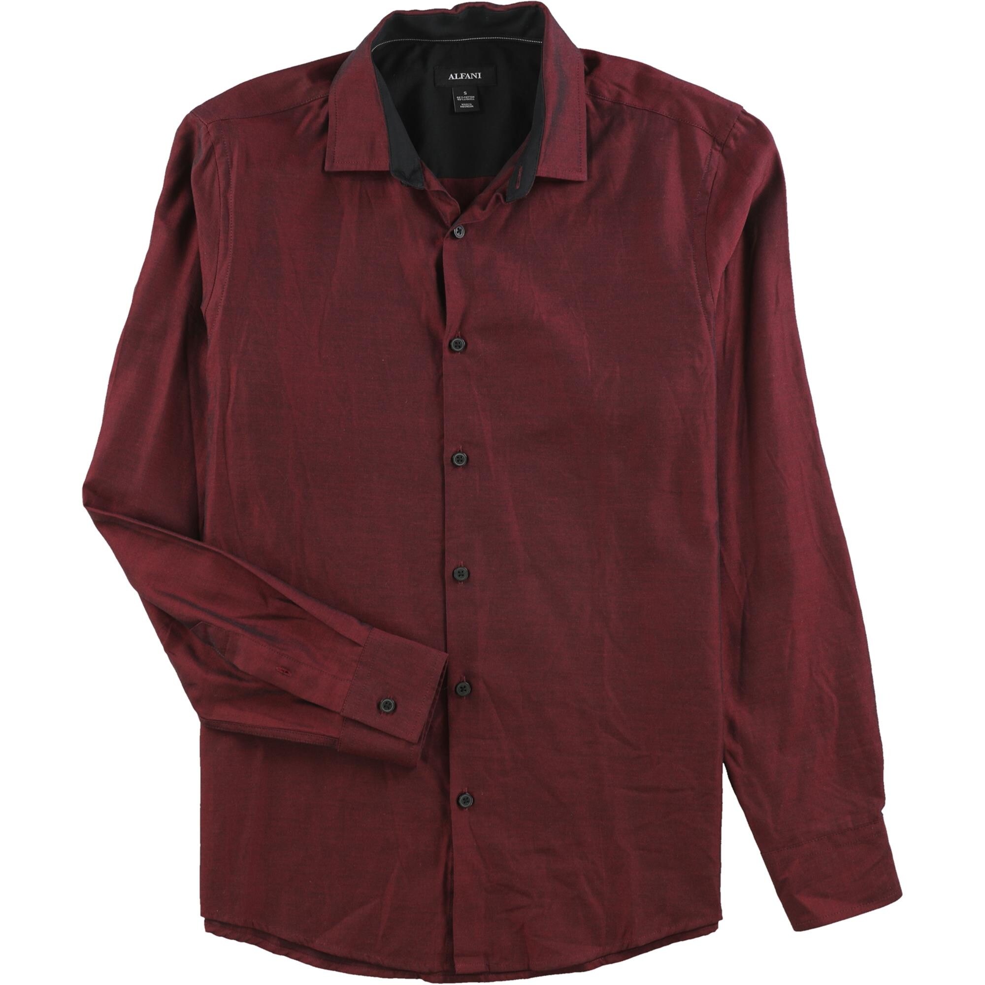 strapless open back dress Alfani Mens Dress Shirt Ruby Red Size Small S Button Down Athletic Fit
