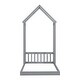 preview thumbnail 90 of 95, House-shaped Roof Headboard Floor Bed without slats