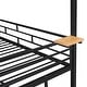 preview thumbnail 15 of 14, Contemporary Twin Over Twin Metal Bunk Bed, Housebed with Slide and Storage Stair, Maximized Space, Black with Black Slide