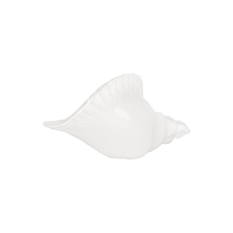 Clear/White Glass Shell Figurine